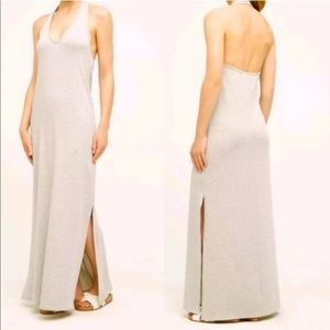 Saturday Sunday Anthropologie maxi halter dress with slits